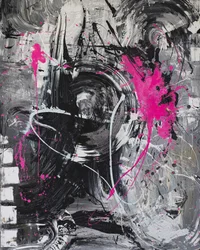 Dynamic Pink Splatter