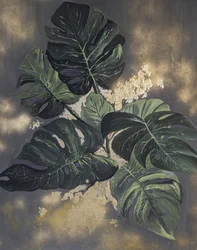 Golden Monstera Leaves