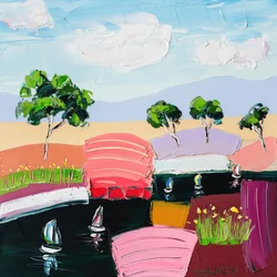 Colorful Lakeside Serenity