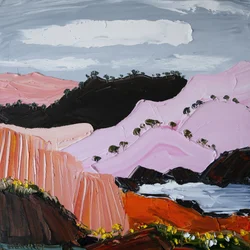 Pink Coastal Mountains