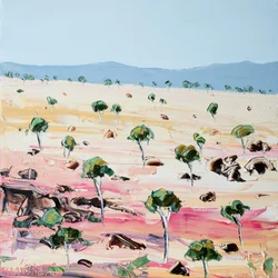 Pink Desert Trees