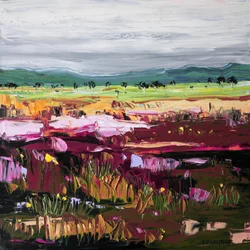 Vibrant Abstract Landscape