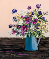 Vibrant Impasto Flowers