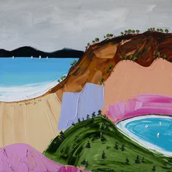 Vibrant Seaside Hills