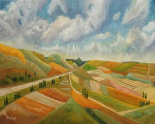 Autumn Fields Country Road