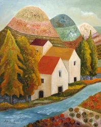 Autumn Village River