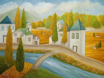 Charming Autumn Village