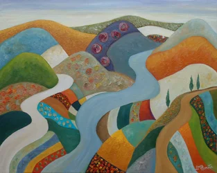 Colorful Winding Landscape