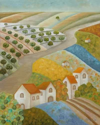 Idyllic Village Scene