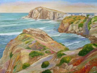 Mediterranean Cliffside Town