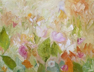 Textured Pastel Flowers