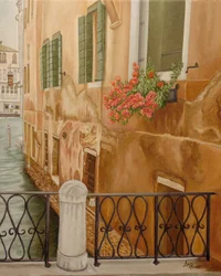 Venice Canal Flowers