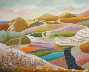 Vibrant Coastal Hills