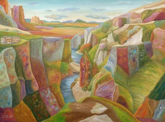 Vibrant Layered Canyon