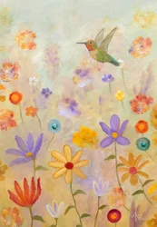 Whimsical Hummingbird Garden