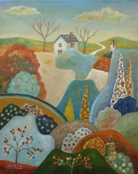 Whimsical Landscape Cottage