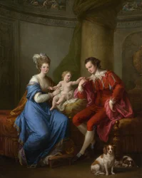 Edward Smith Stanley, Twelfth Earl of Derby, with His First Wife and Their Son