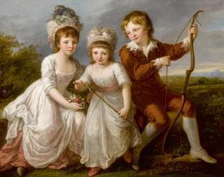Portrait of Lady Georgiana Spencer, Henrietta Spencer and George Viscount Althorp, c. 1766
