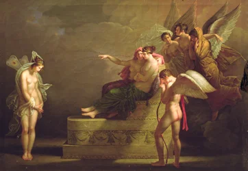 Scene from the legend of Amour and Psyche