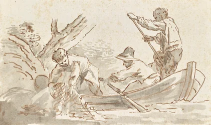 Fishermen Hauling Nets
