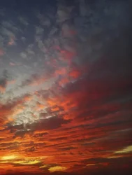 Fiery Sunset Sky