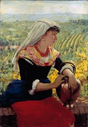 Portrait of his wife in Monferrato clothing