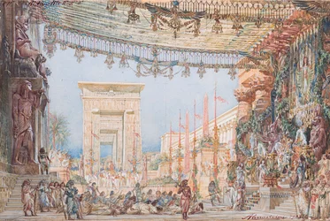 Set design for the Opera Aida by Giuseppe Verdi, 1923