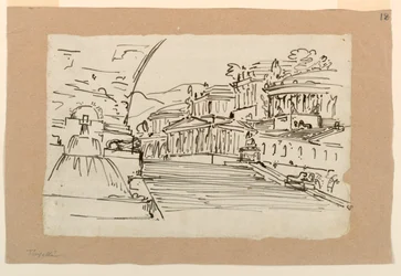 Stage Design, Group of Antique Buildings