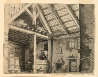 Stage Design, Interior of a Country Lodging