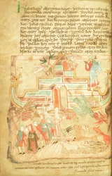 Noah and Family Leaving the Ark, from the Aelfric Pentateuch