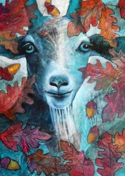 Mystical Autumn Goat