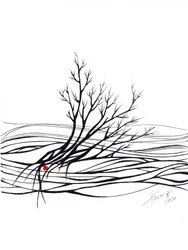 Minimalist Tree Red Dot