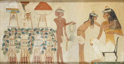 Copy of wall painting from private tomb 38 of Djeserkeresonb, Thebes I, 1, 69-70, 20th century