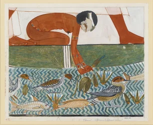 Copy of Wall Painting from Private Tomb 69 of Menna, Thebes, 20th century