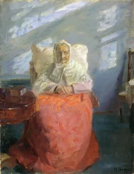 Mrs. Ane Brøndum in the Blue Room