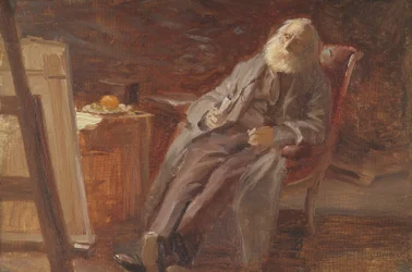 The Painter Vilhelm Kyhn Smoking His Pipe