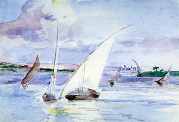 A Lake with Sailing Boats, c. 1864-1930