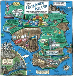 Map of Lockdown Island, 2020
