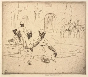 Black Woman at a Fountain