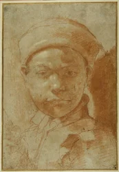 Portrait of a Youth, Bust-Length, Wearing a Round Cap