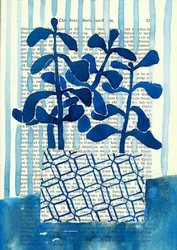 Geometric Blue Plants