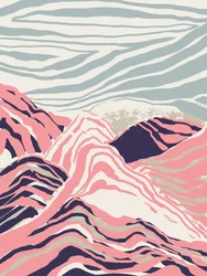Pink Striped Mountains