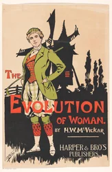 Advertising for The Evolution of Woman by Harry Whitney McVickar, 1896