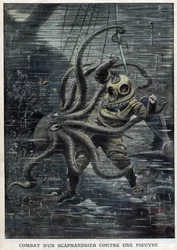 A giant octopus nearly overcomes American diver Martin Lund - 