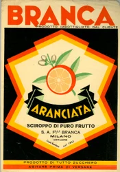 Advertisement for Branca Orange Drink