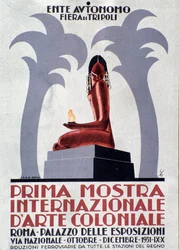Advertising poster for First exhibition of colonial art