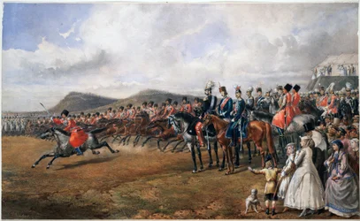Tsar Alexander II Reviewing Troops