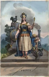 Allegory of France - Engraving from 