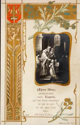 Ceremony of confirmation (pious image)
