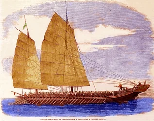Chinese pirate junk of Canton, early 19th century